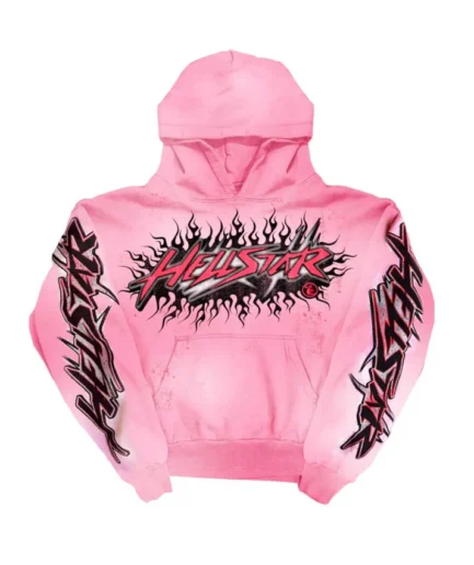 hellstar pink hoodie​