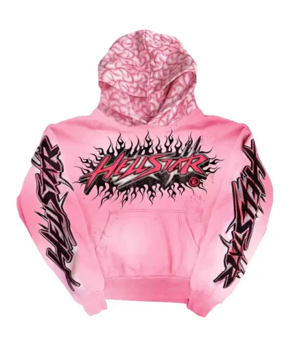 hellstar hoodie pink