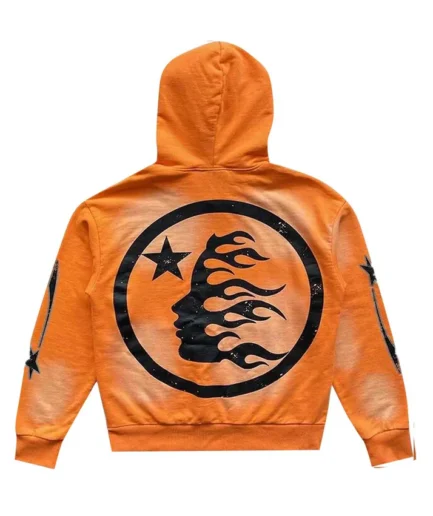 orange hellstar hoodie​