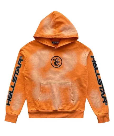 orange hellstar hoodie​