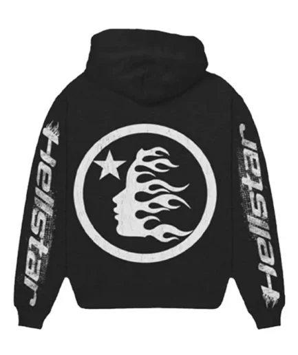 black and white hellstar hoodie​